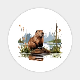 I Love Beaver Magnet